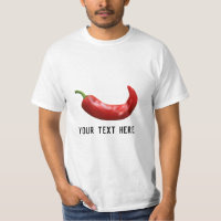 Personalised red hot chilli pepper t shirt