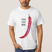 Personalised red hot chilli pepper t shirt