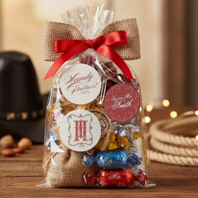 Personalised Red Howdy Partner Bachelorette (Pack your boots and cowboy hat for an epic bachelorette weekend! )