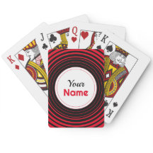 Personalised Red Hypnosis Playing Cards