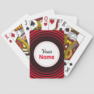 Personalised Red Hypnosis Playing Cards