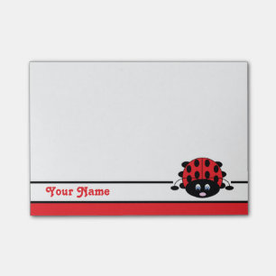 Personalised Red Ladybug Post-it Notes