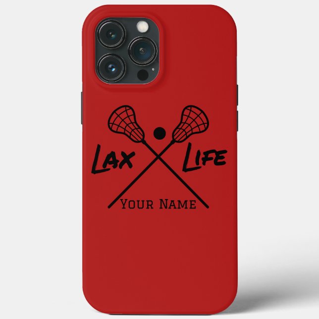 Personalised Red LAX (Lacrosse) Life  Case-Mate iPhone Case (Back)