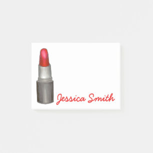 Personalised Red Lipstick Makeup Beauty Post Its Post-it Notes