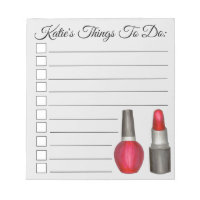 Personalised Red Lipstick Nail Polish To Do List