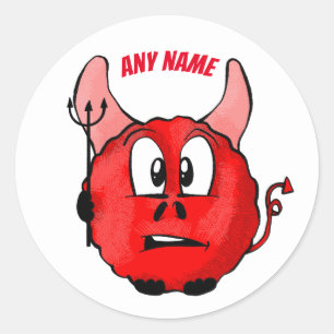 Personalised red Little Devil stickers