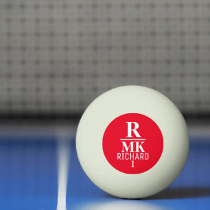 Personalised Red Logo Custom Colours Ping Pong Ball