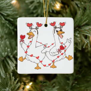 Personalised Red Love Valentine's Day Ceramic Ornament