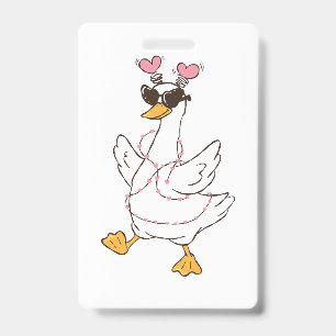 Personalised Red Love Valentine's Day ID Badge