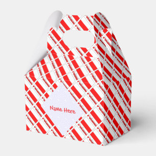 Personalised Red Name Poland Flag Tiled Gable Favour Box