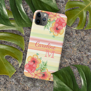 Personalised Red Orange Lime Green Stripes Pattern Case-Mate iPhone Case