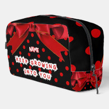 Personalised Red Polka Dot Bow Spiral