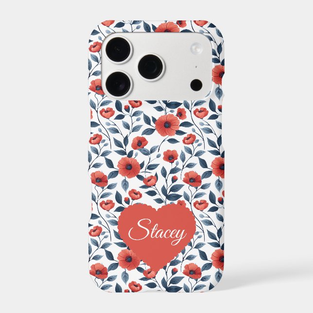 Personalised Red Poppy Wildflower (Back)