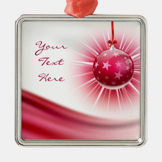 Personalised Red Ribbon Christmas Ball Ornament