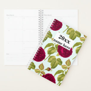 Personalised Red Roses Planner