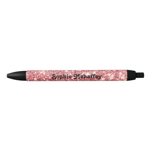 Personalised Red Scrap Sketchbook Black Ink Pen (Front)