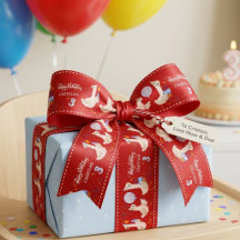 Personalised Red Silly Goose Birthday Name Age