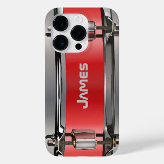 Personalised Red Snare Drum Case-Mate iPhone 14 Pro Case
