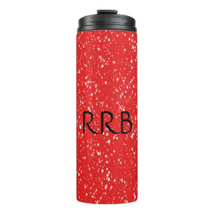 Personalised Red Speckled Thermal Tumbler