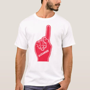 Personalised Red Sports Foam Finger T-Shirt