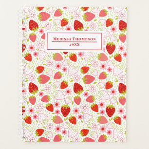 Personalised Red Strawberry Pattern Planner