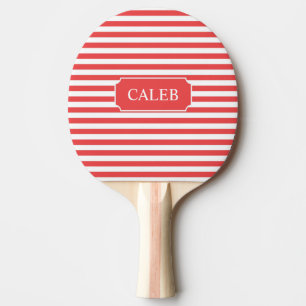 Personalised Red Stripe Ping Pong Paddle