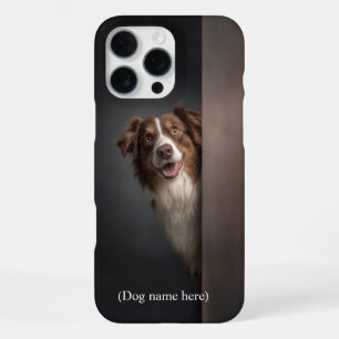 Personalised Red Tricolor Aussie Portrait iPhone 16 Pro Max Case