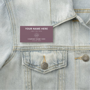 Personalised Red Violet 3" X 1.5" Rectangle Name Tag