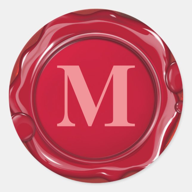 Personalised Red Wax Seal Initial (Front)
