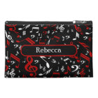 Personalised Red White and Black Musical Notes