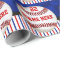 Personalised Red White and Blue Baseball Gift Wrap