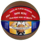 Personalised Red, White and Blue Basketball Ball