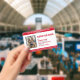 Personalised Red White Service Dog Photo ID Badge