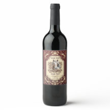 Personalised Red Wine With Horse on Label