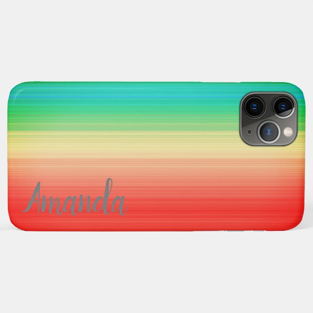 Personalised Red Yellow Green Blue Stripes Case-Mate iPhone Case (Back (Horizontal))