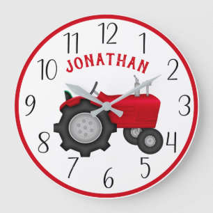 Personalised RedTractor Wall Clock