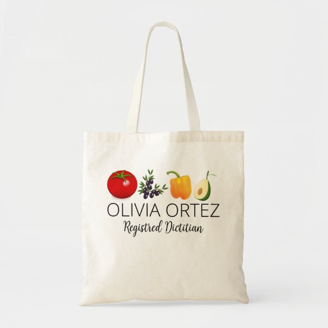 Personalised Registered Dietician Gift, Custom Nut Tote Bag (Front)