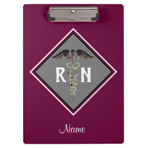 Personalised Registered Nurse RN Caduceus Clipboard