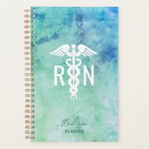 Personalised Registered RN Teal Blue Medical Planner