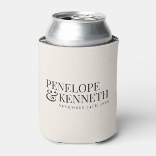 Personalised Rehearsal Dinner Favour Wedding Ivory Can Cooler