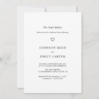 Personalised Rehearsal dinner Invitation
