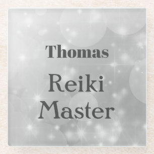 Personalised Reiki Master design Glass Coaster