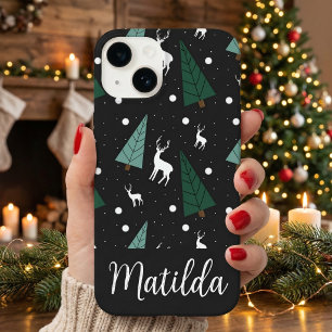 Personalised Reindeer and Christmas trees  Case-Mate iPhone 14 Case