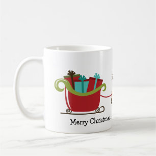 Personalised Reindeer Sleigh Mug