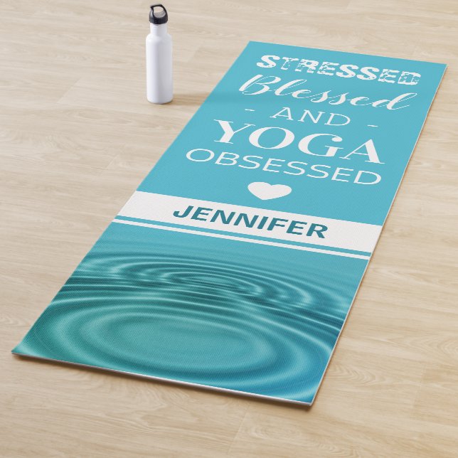Personalised Relaxing Yoga | Exercise Quote Mat (In Situ)