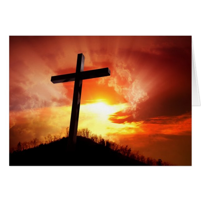 Personalised Religious Easter Card (Front Horizontal)