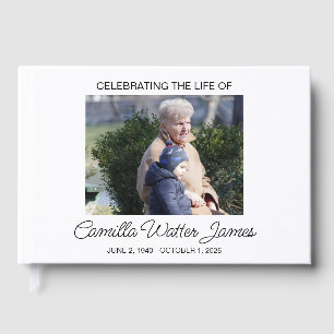 Personalised Remembrance Guest Book, Custom Celebr Book