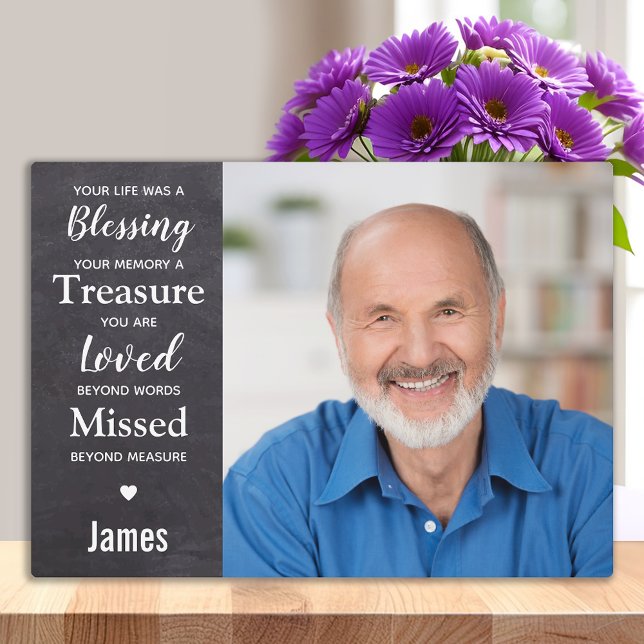 Personalised Remembrance Keepsake Memorial Photo Plaque (Creator Uploaded)