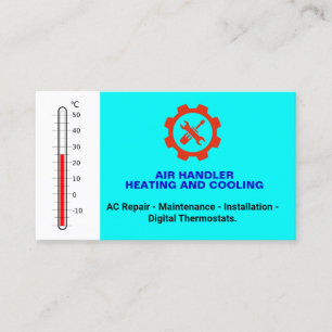 Personalised Repair, Heating Cooling HVAC Business Card