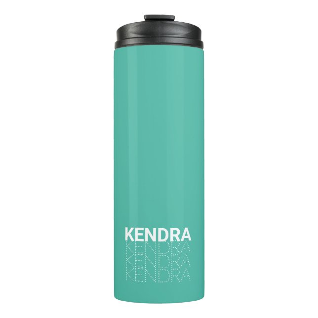 Personalised Repeated Name Thermal Tumbler (Front)